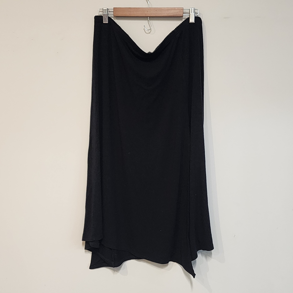 JJill Cotton Elegant Black Women's Skirt XL